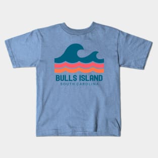 Bulls Island South Carolina Vintage Wave Kids T-Shirt